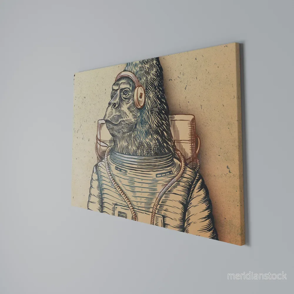 GORILLA GROOVE Horizontal Canvas Print - Bild 3