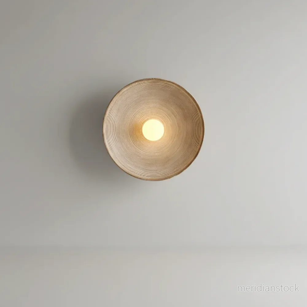 Rund vägglampa av glasharts - ResinLighto - Bild 2
