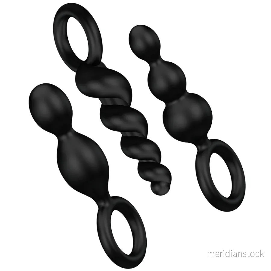 SATISFYER - ANAL PLUGS SET 3 PCS BLACK - Bild 2