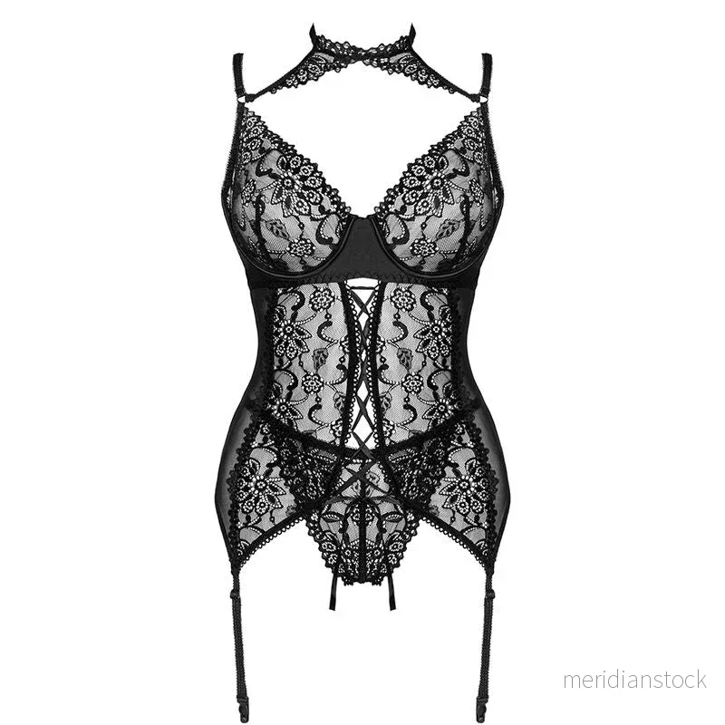 LIVCO CORSETTI FASHION - GIELLANDRA FOR THE SENSES COLLECTION CORSET + PANTY BLACK