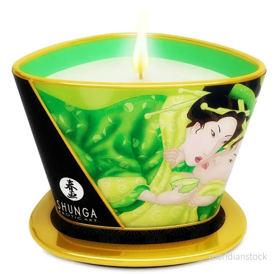 SHUNGA - MINI CARESS BY CANDELIGHT MASSAGE CANDLE T GREEN 170 ML - Bild 2