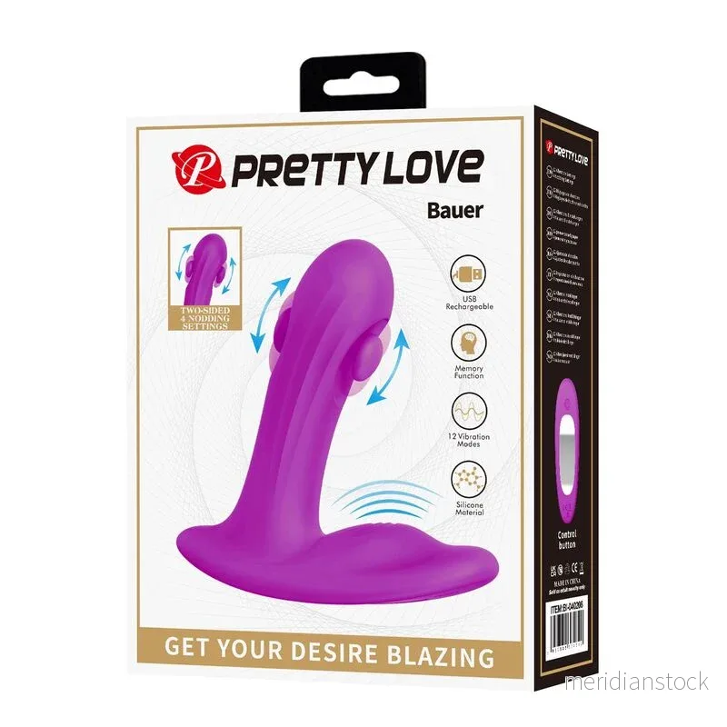PRETTY LOVE - BAUER RECHARGEABLE PROSTATE MASSAGER 12 MODES PURPLE - Bild 3