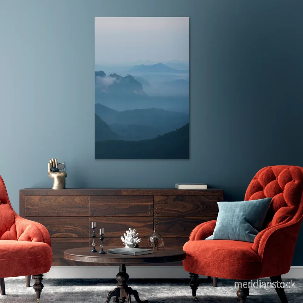 MISTY MOUNTAIN WHISPER Vertical Canvas Print