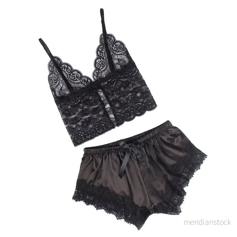 SUBBLIME - 953942 CASUAL SILK NIGHTGOWN + LACE PANTS BLACK L/XL - Bild 2