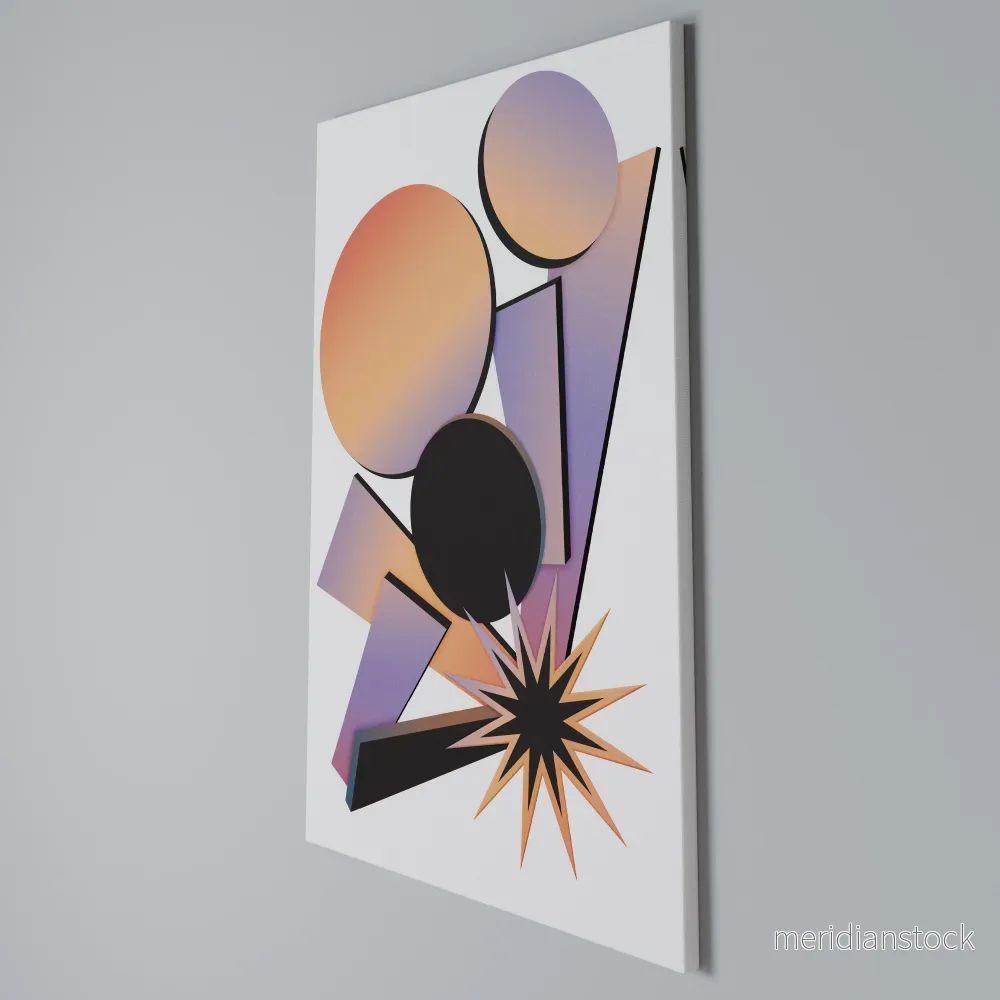 ANGULAR ARTISTRY Vertical Canvas Print - Bild 3