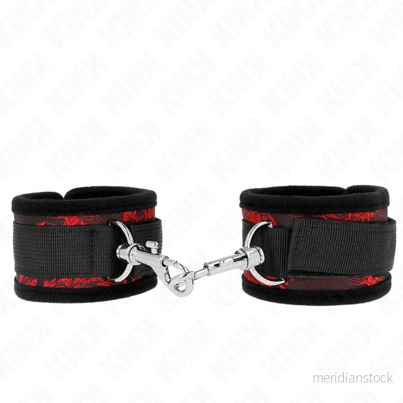 KINK - SCANDAL WRIST RESTRAINTS RED-BLACK