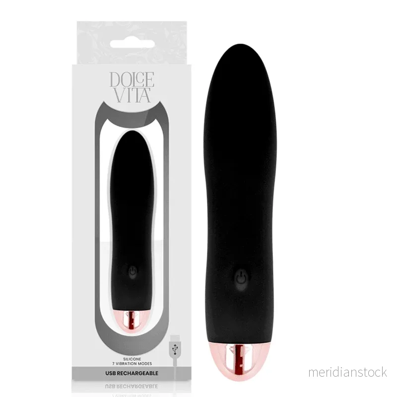 DOLCE VITA - RECHARGEABLE VIBRATOR FOUR BLACK 7 SPEEDS - Bild 3