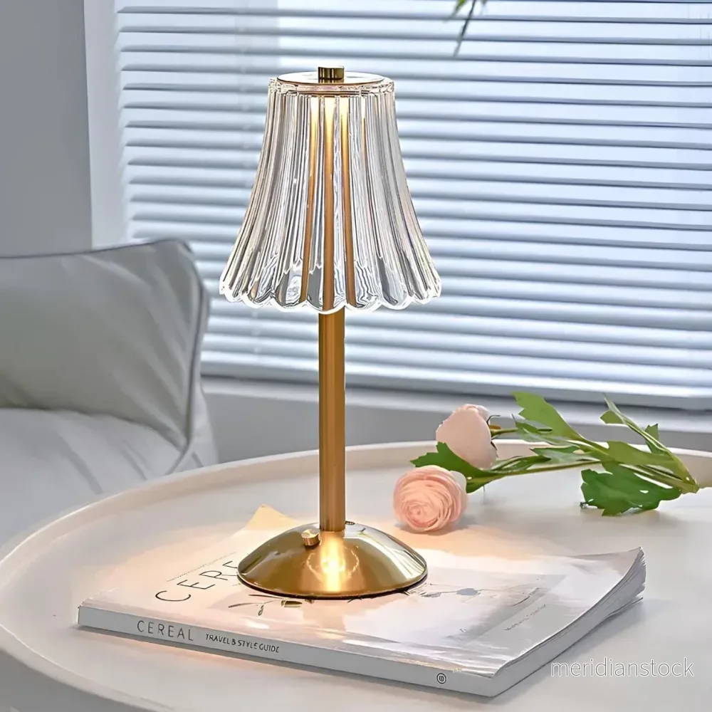 Guldig kristallbordslampa - Aurora Luxe - Bild 3