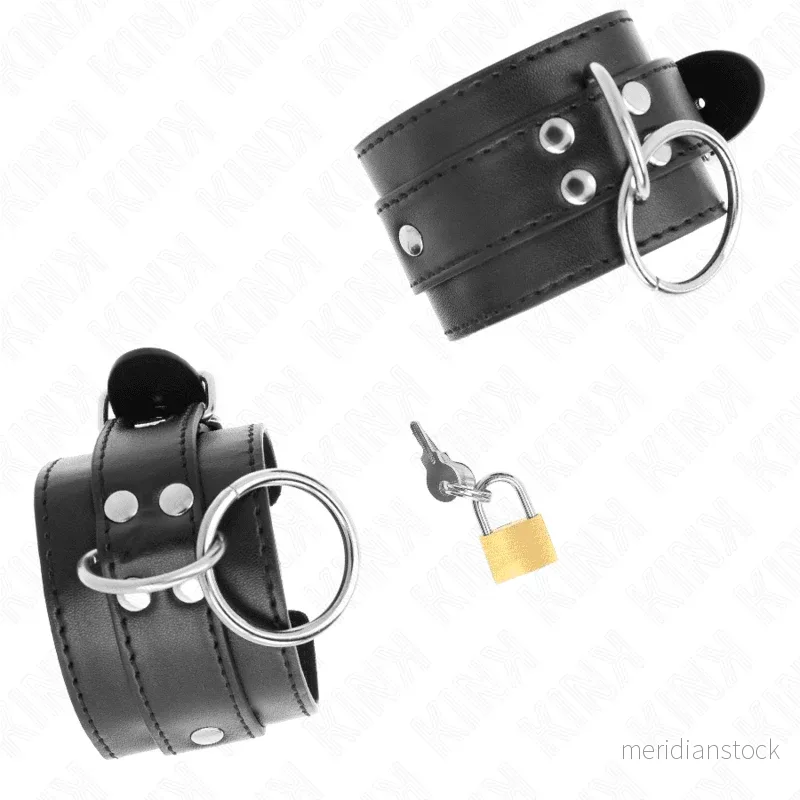KINK - O-RING LOCKED WRIST RESTRAINTS BLACK ADJUSTABLE 20-28 CM X 5.5 CM
