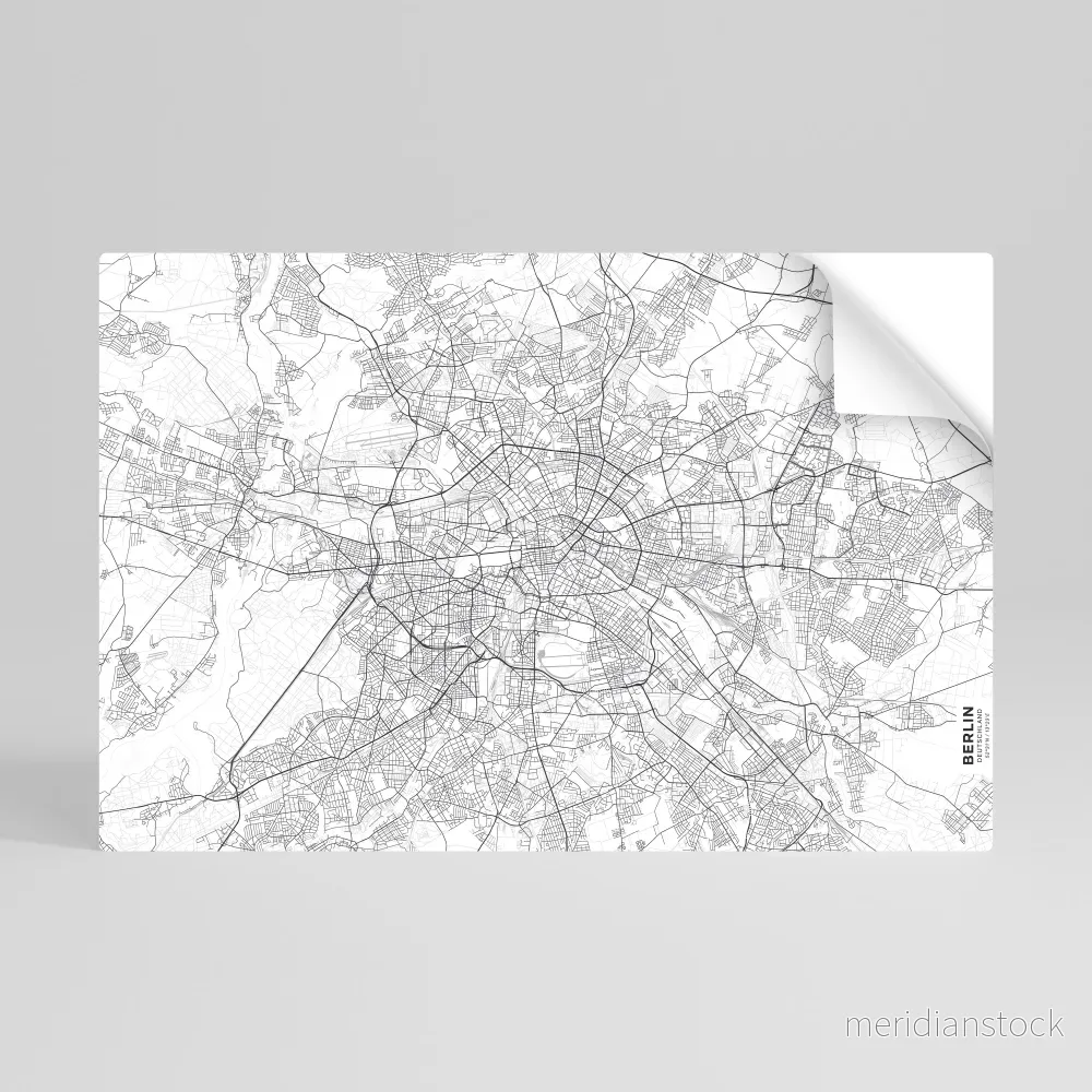 BERLIN PLAN Självhäftande Horisontell Poster BERLIN PLAN Självhäftande Horisontell Poster