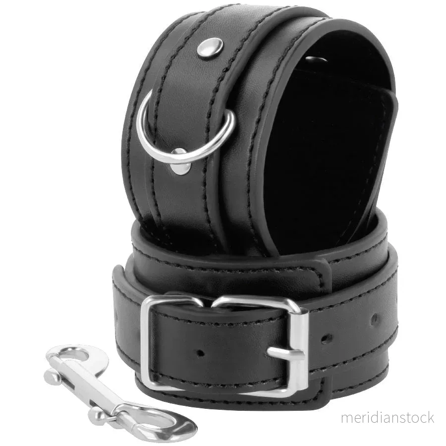 DARKNESS - BLACK ADJUSTABLE HANDCUFFS WITH DOUBLE REINFORCEMENT TAPE - Bild 3