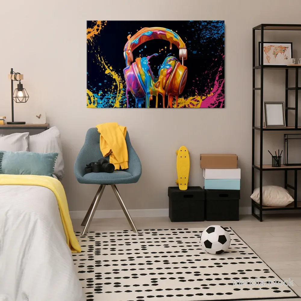 MUSIC IS MY EXTASY Horizontal Canvas Print - Bild 2