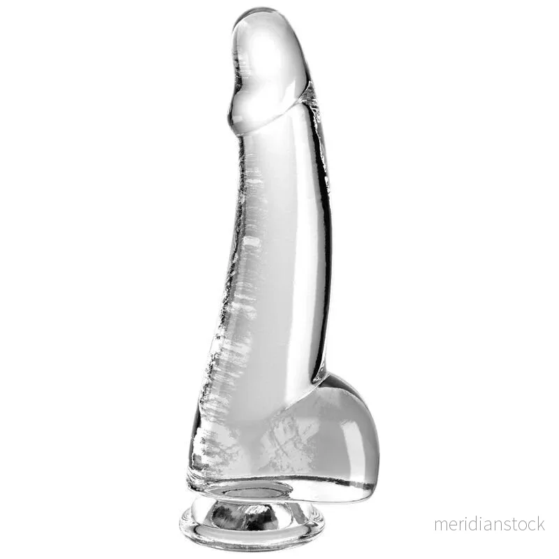 KING COCK - CLEAR DILDO WITH TESTICLES 15.2 CM TRANSPARENT - Bild 2