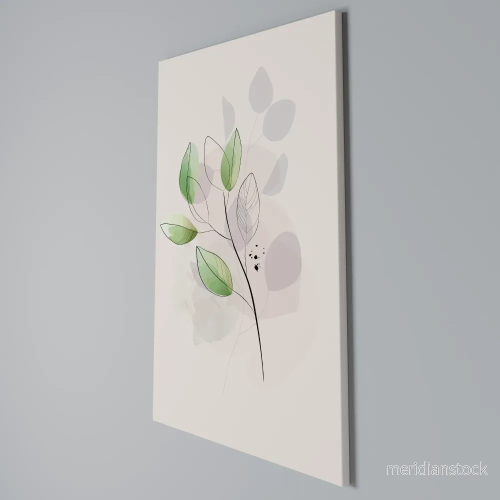 SERENE LEAF SONG Vertical Canvas Print - Bild 3