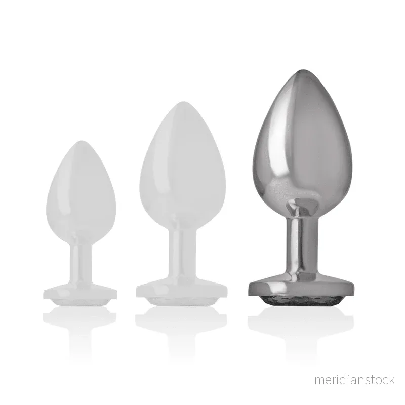INTENSE - ANAL PLUG METAL ALUMINUM WHITE HEART SIZE L - Bild 3