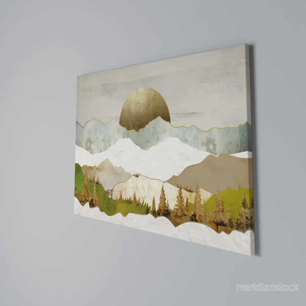 GOLDEN WINTER Horizontal Canvas Print - Bild 3