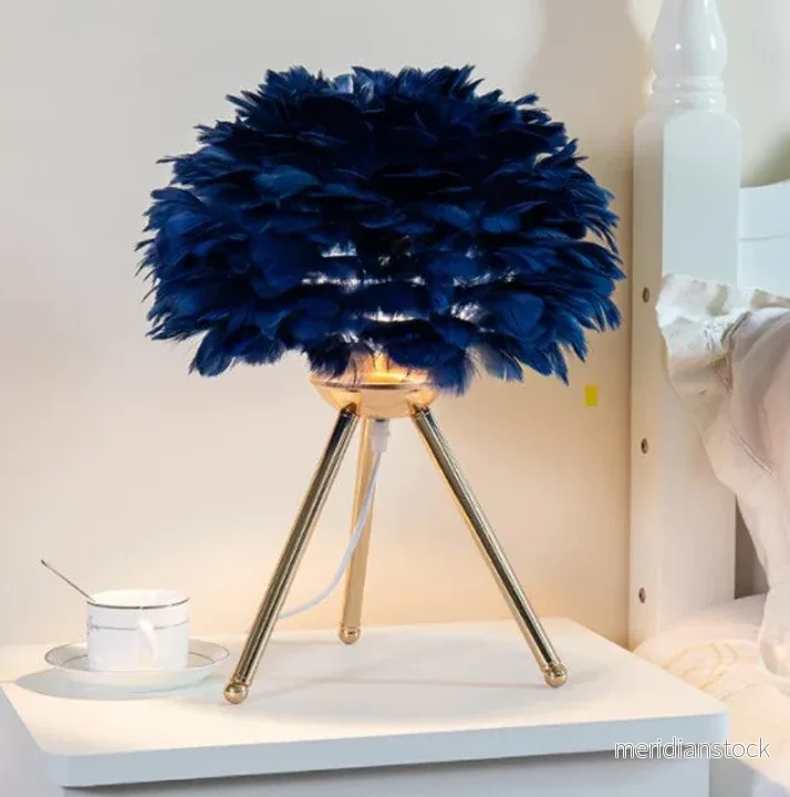 Dimbar bordslampa med lyxiga fjädrar – Pluma - Bild 3