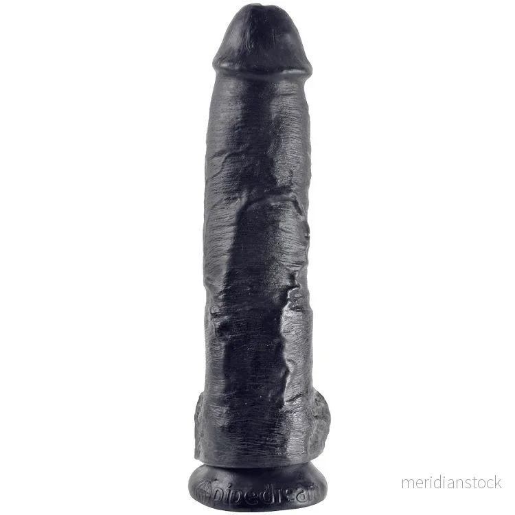 KING COCK - DILDO BLACK WITH BALLS 25.4 CM - Bild 2