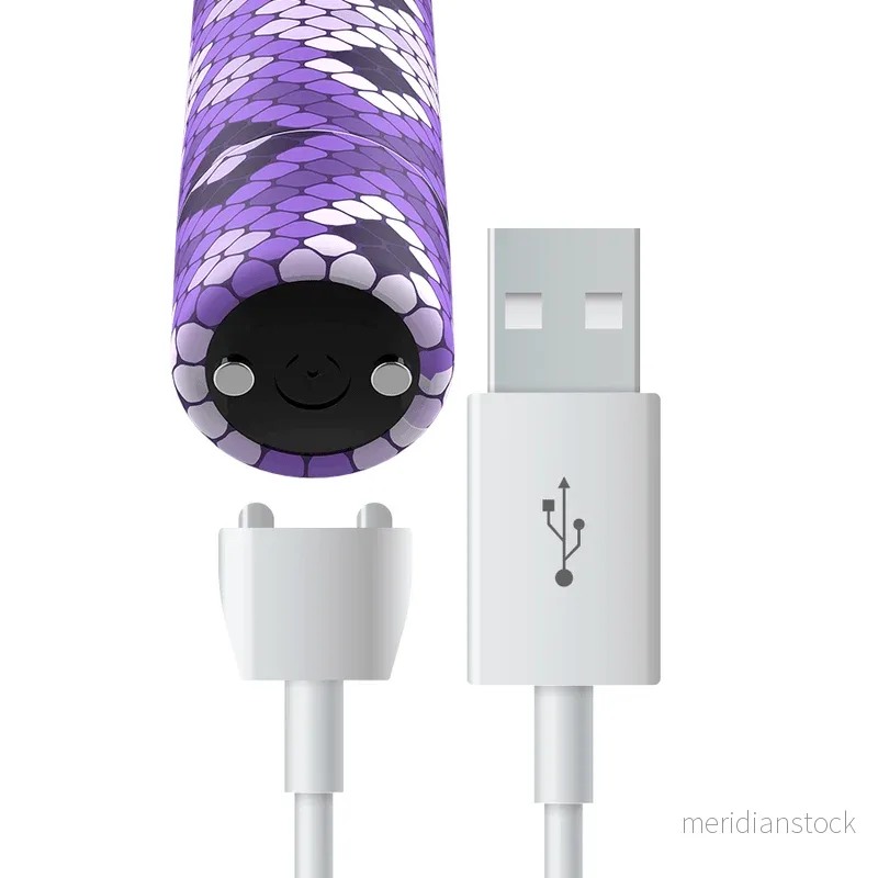 CUSTOM BULLETS - RECHARGEABLE SNAKE PURPLE MAGNETIC BULLET 10 INTENSITIES - Bild 3