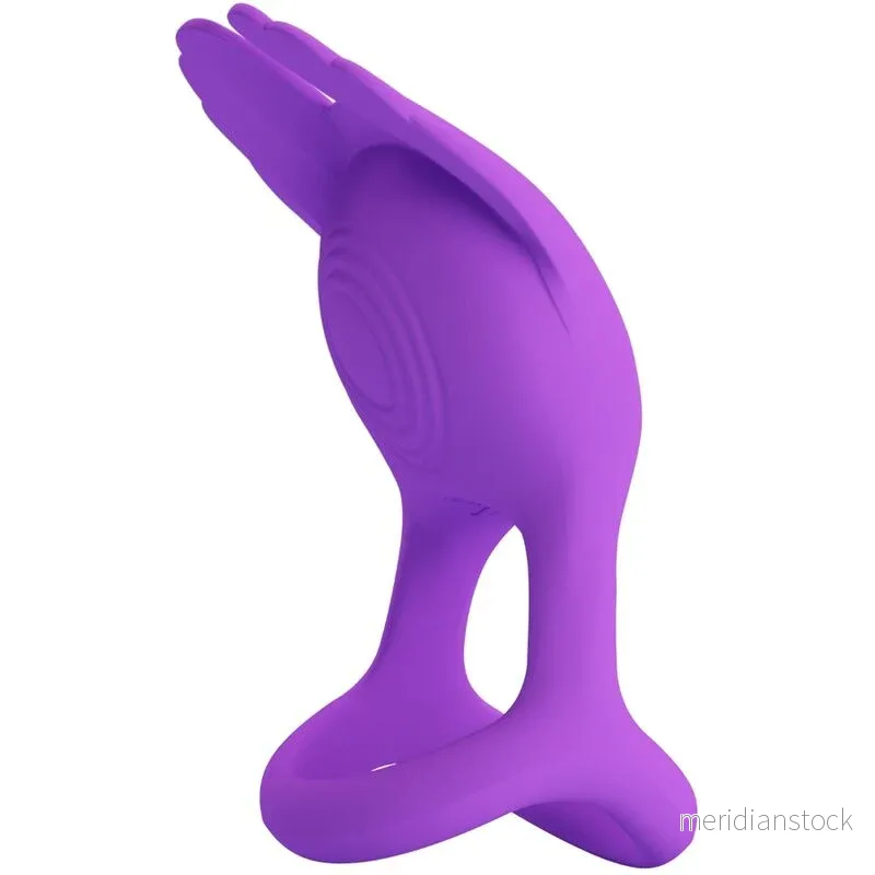 PRETTY LOVE - SILAS VIBRANT PENIS RING 7 VIBRATIONS PURPLE SILICONE - Bild 2