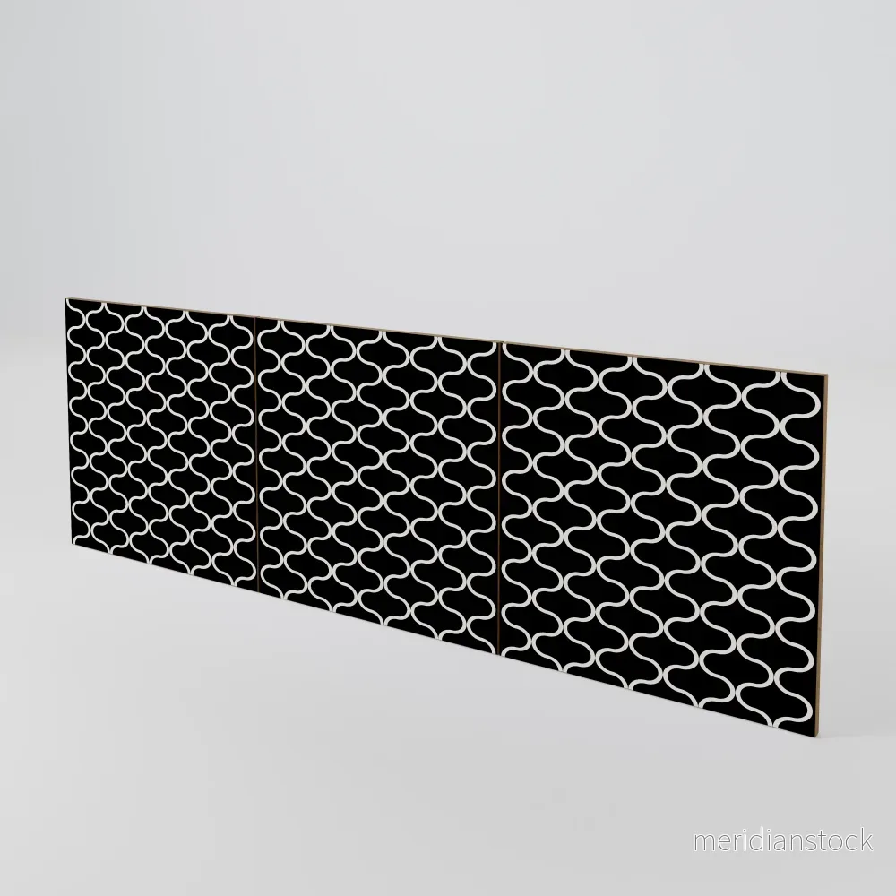 TESSELATED BLACKNESS Luckset med 3 dörrar till sideboard TESSELATED BLACKNESS Luckset med 3 dörrar till sideboard