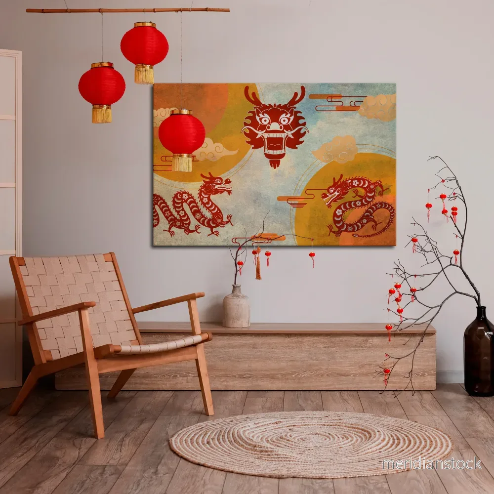 MYSTICAL DRAGON Horizontal Canvas Print - Bild 2