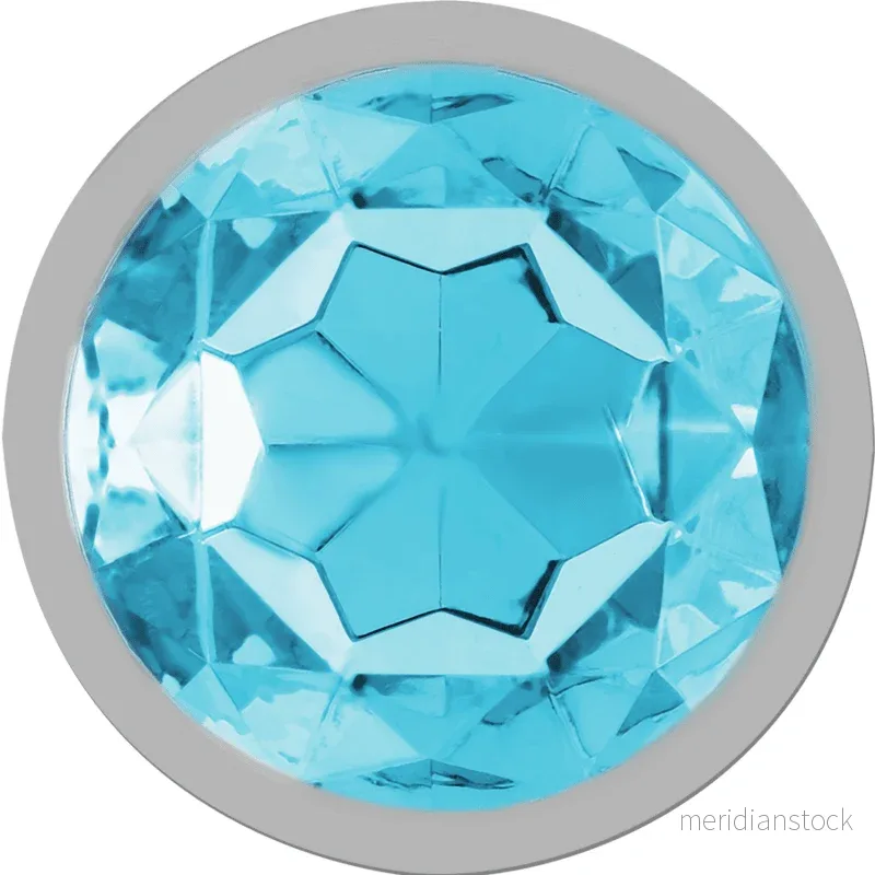 INTENSE - ALUMINUM METAL ANAL PLUG WITH BLUE CRYSTAL SIZE L - Bild 2
