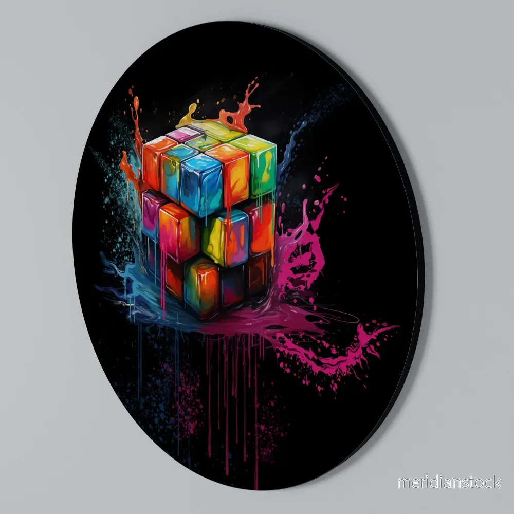 CUBE FUSION Rund väggdekor - Bild 2