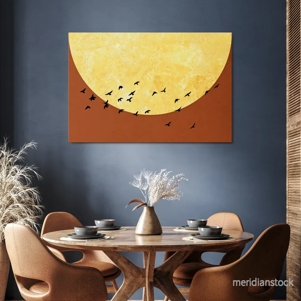 MOONLIT MIGRATION Horizontal Canvas Print - Bild 2