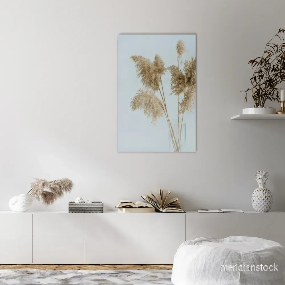 ELEGANT GRASSY SERENITY Vertical Canvas Print - Bild 2