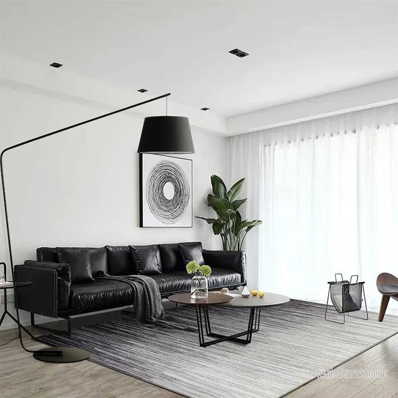 Golvlampa LED fiskespö – nordisk design i matt svart - Bild 2