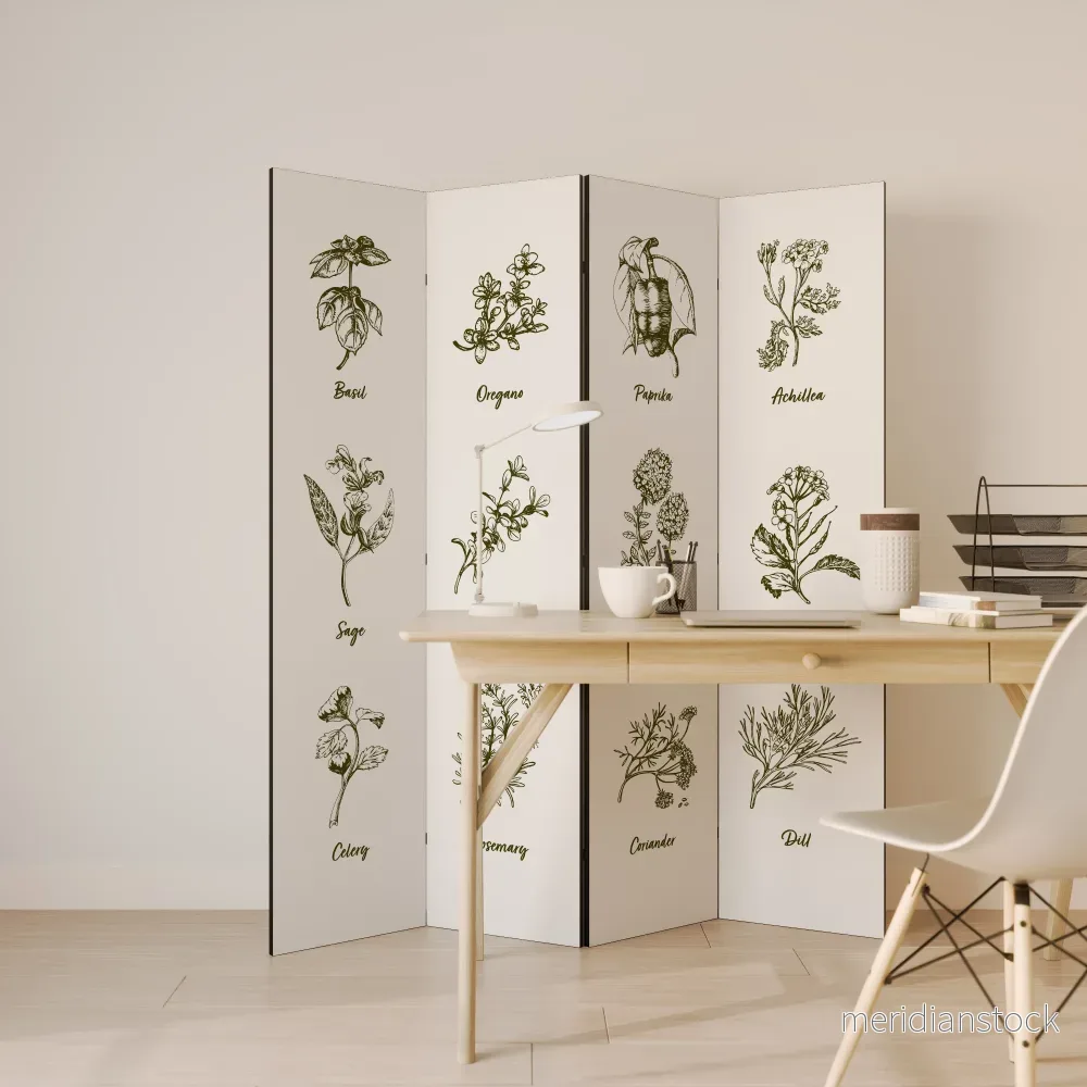 HERBAL FINESSE - ENG Rumsavdelare 4 paneler - Bild 3