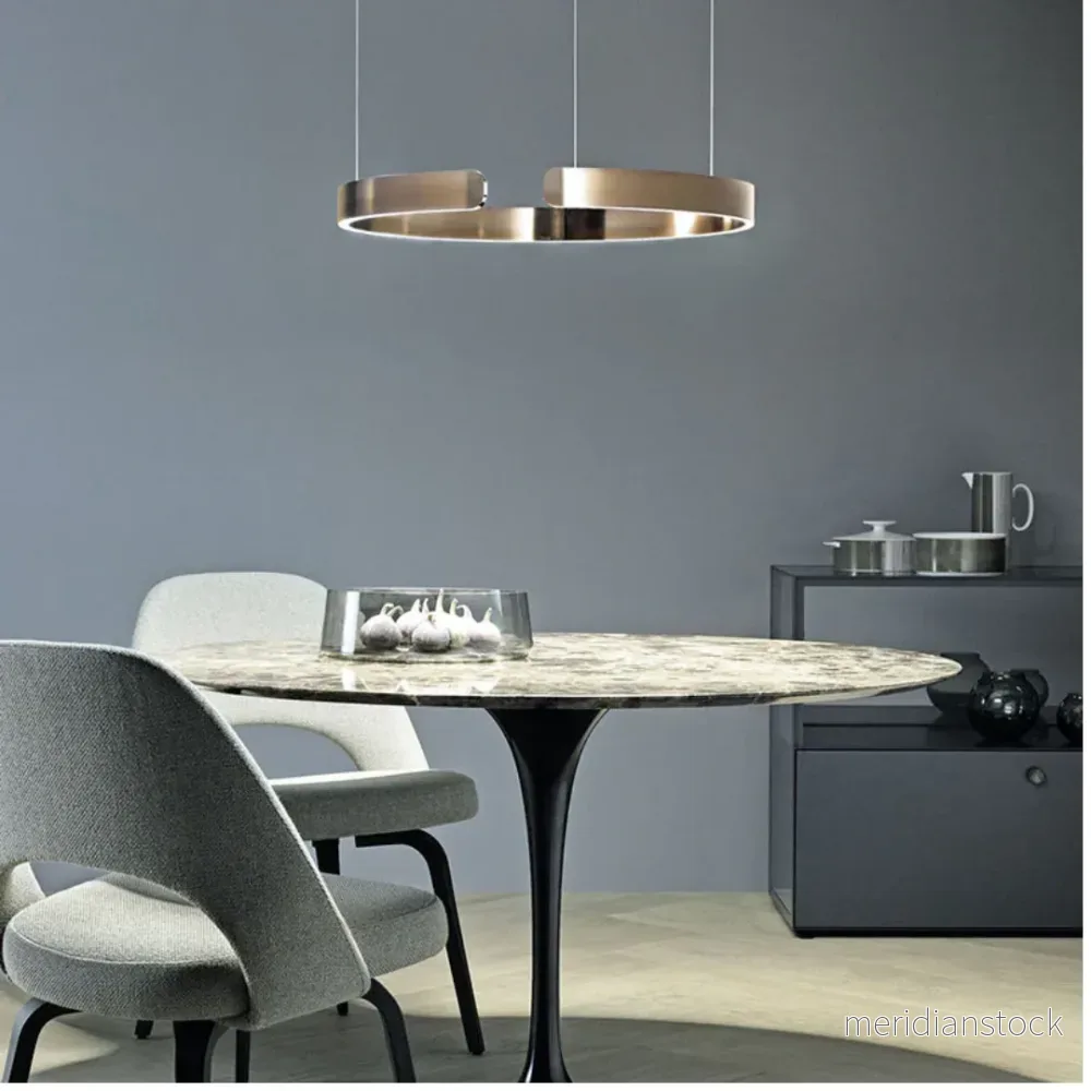 Modern LED hängande lampa – Dimbar, hållbar & stilren – Cirkulärt design för matsal, vardagsrum & kontor - Bild 3