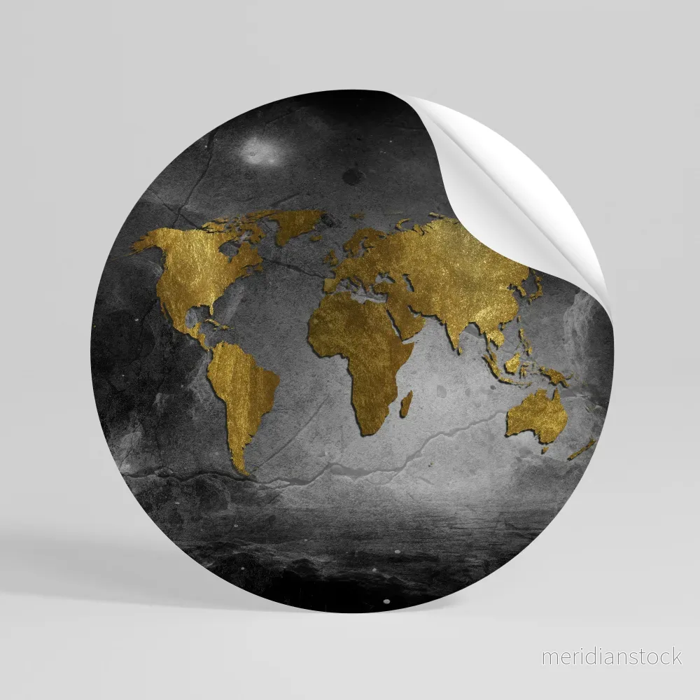 DARK WORLDVIEW Rund väggdekal