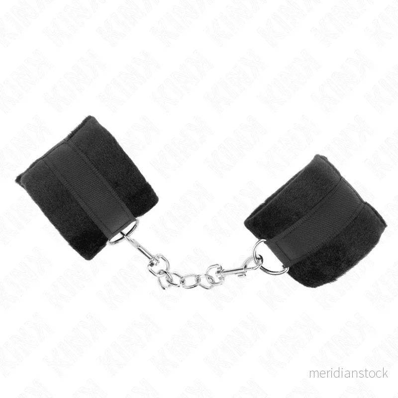 KINK - BEGINNER FUR HAND CUFFS BLACK 30 X 7 CM - Bild 2
