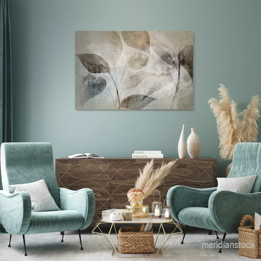 SERENE BOTANICAL HARMONY Horizontal Canvas Print