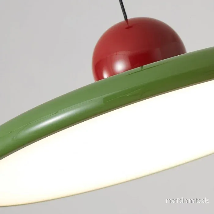Pendellampa platt disk – nordisk minimalistisk LED-taklampa - Bild 2