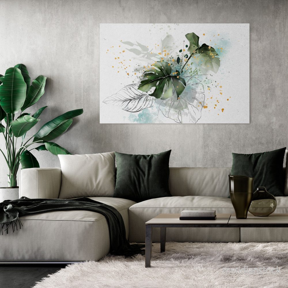 VIVID LEAF SYMPHONY Horizontal Canvas Print
