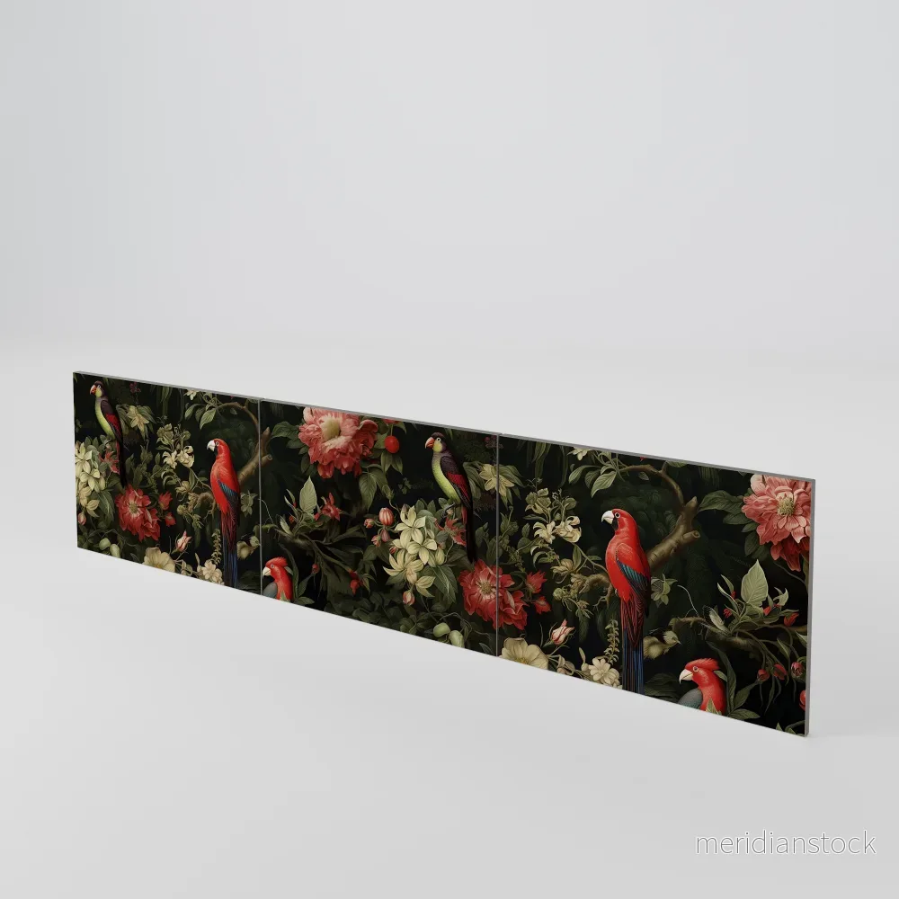 FLORAL FANTASIA Luckset med 3 dörrar till TV-bänk - Bild 3