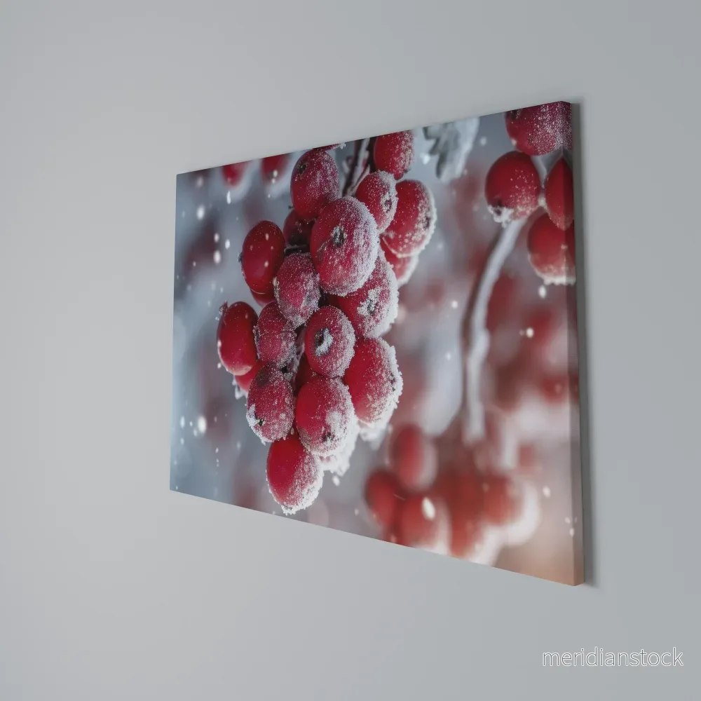 WINTER'S CRIMSON TREASURES Horizontal Canvas Print - Bild 3