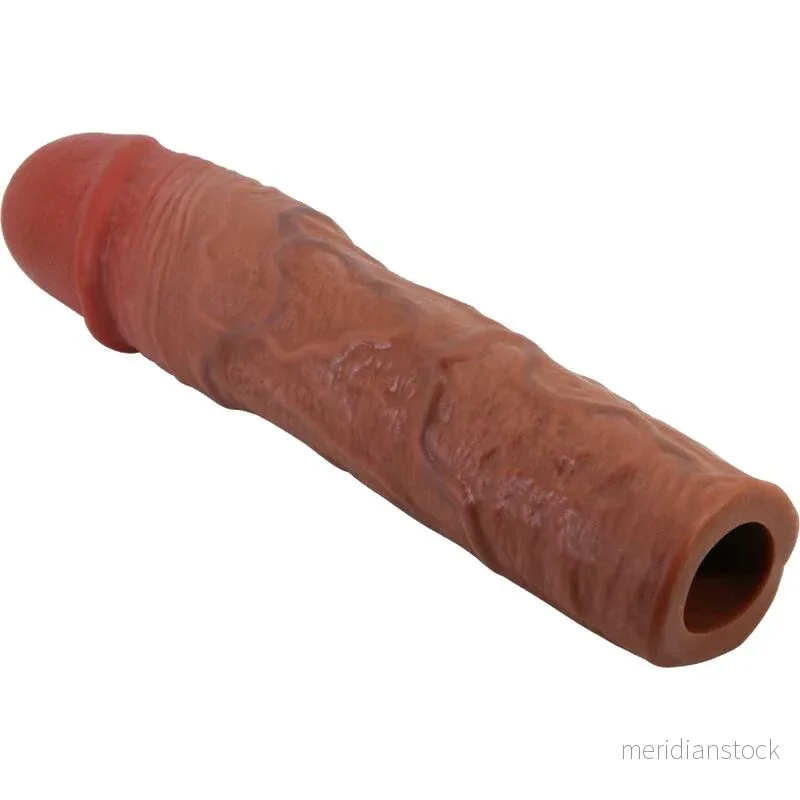 PRETTY LOVE - STEVENSON PENIS SLEEVE WITH 7.6 CM EXTENSION MULATTO - Bild 2