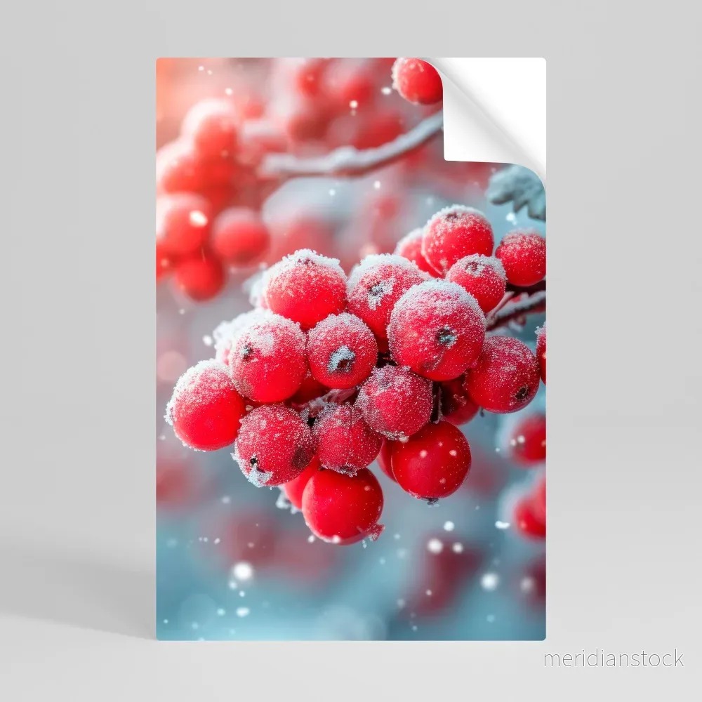 WINTER'S CRIMSON TREASURES Självhäftande Vertikal Poster - Bild 2