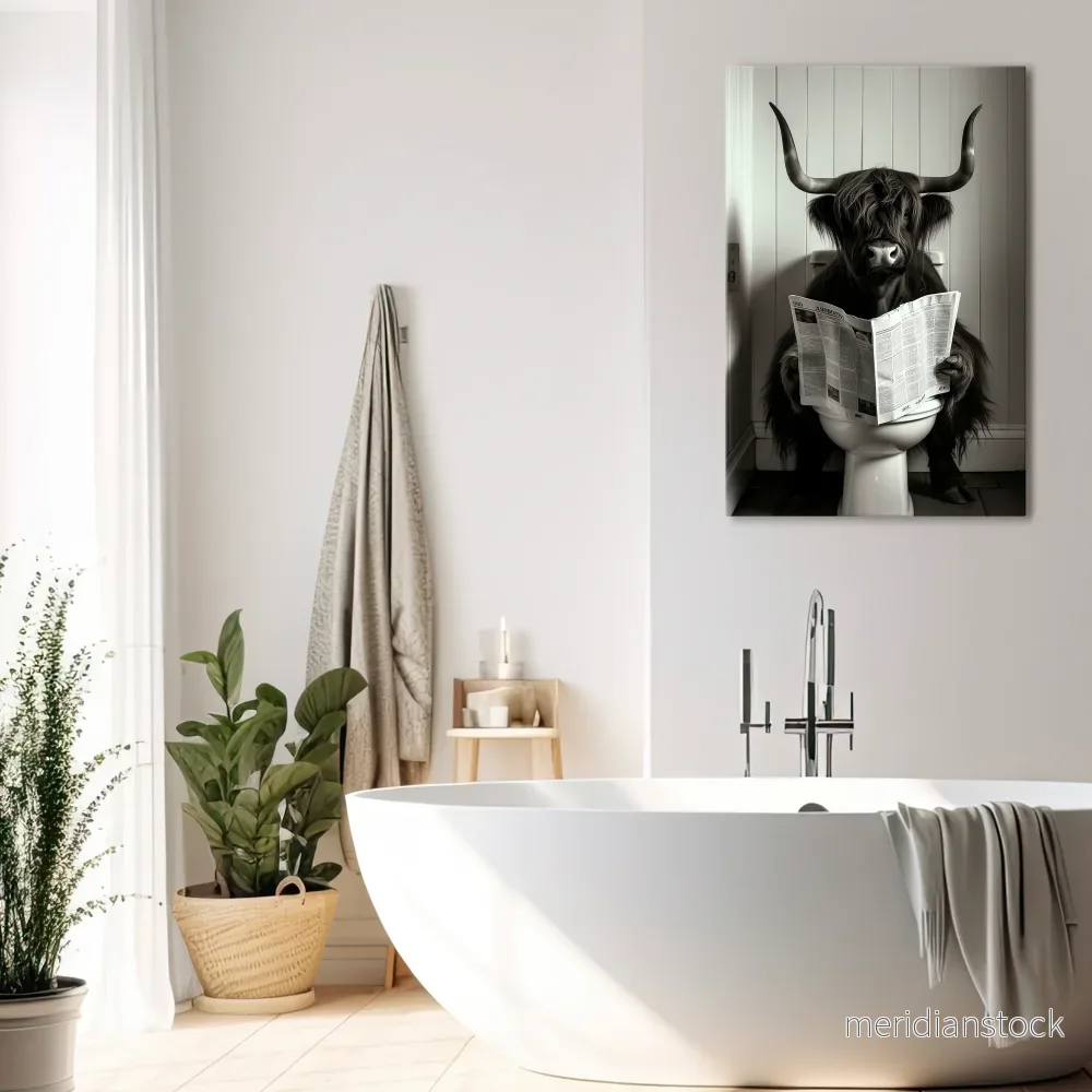 MOO-DY NEWS BREAK Vertical Canvas Print - Bild 2