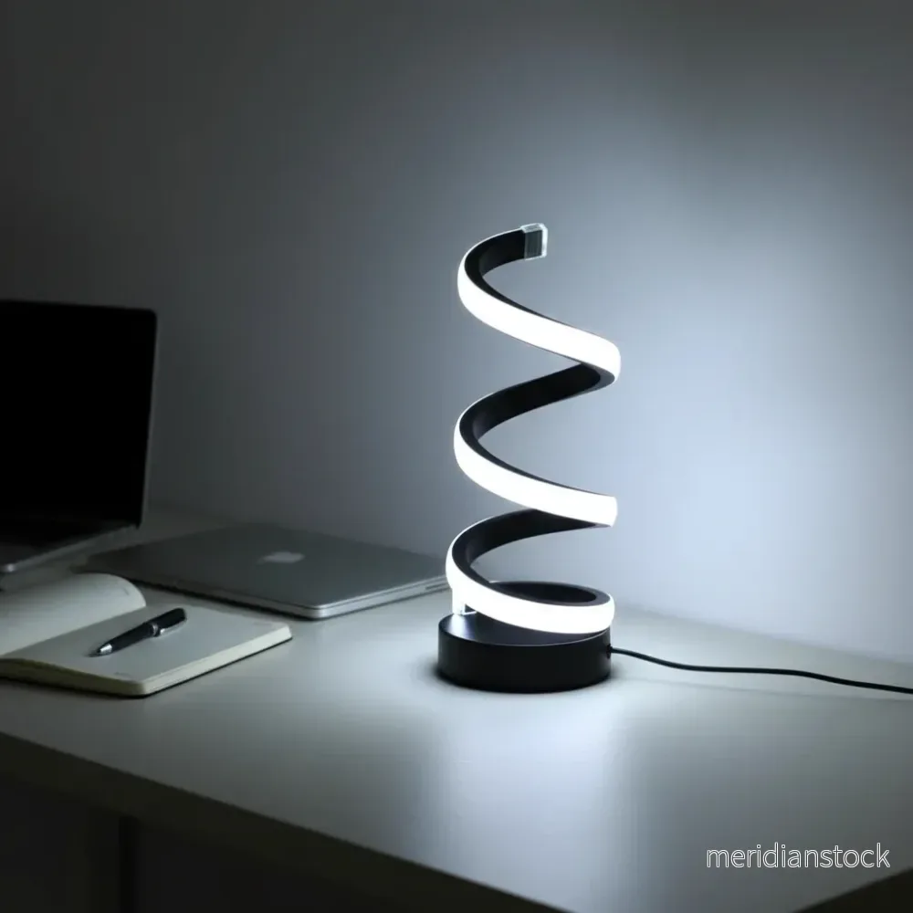 Modern S-form skrivbordslampa - Spiralino