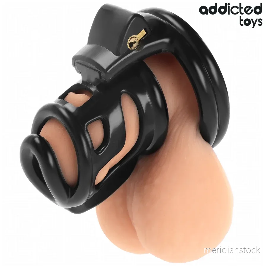 ADDICTED TOYS LOCKED - GILDEN CAGE SILICONE PENIS CAGE 8.5 CM - Bild 3