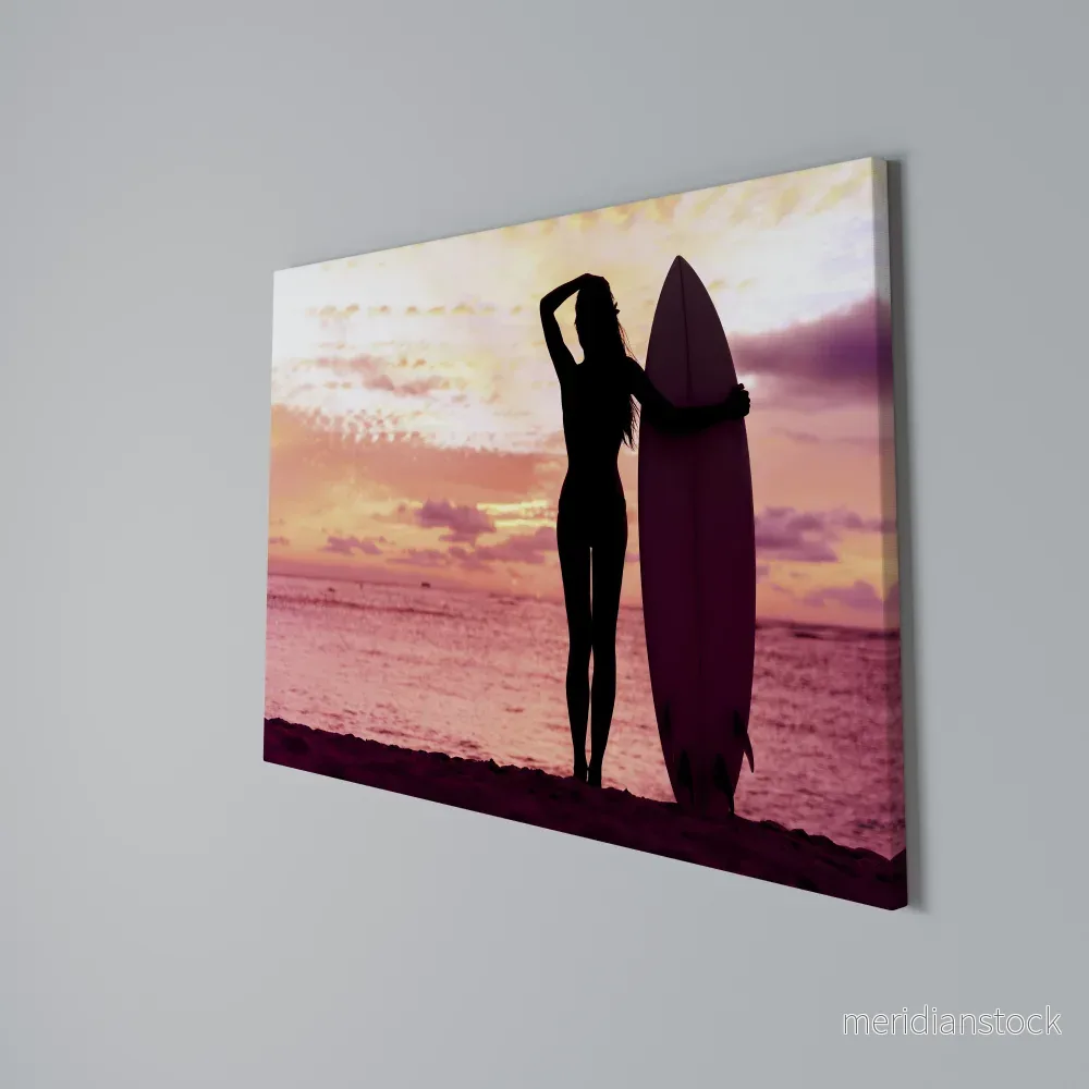 SUNSET SURF SPIRIT Horizontal Canvas Print - Bild 3