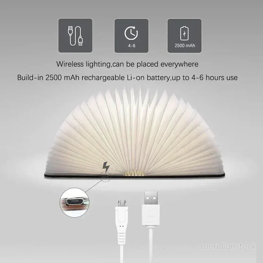 Fällbar boklampa med varmt LED-ljus - StoryGlow - Bild 2