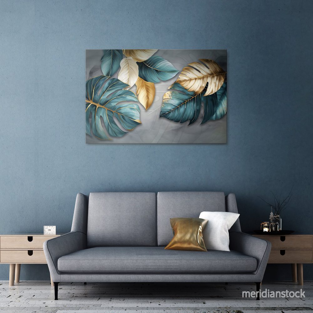 ELEGANCE IN LEAVES Horizontal Canvas Print