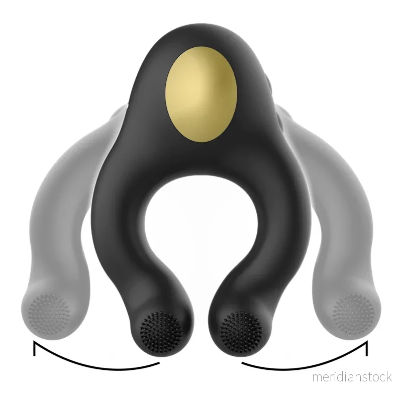 ARMONY - SILICONE VIBRATOR RING 3 MOTORS RECHARGEABLE BLACK - GOLD - Bild 2