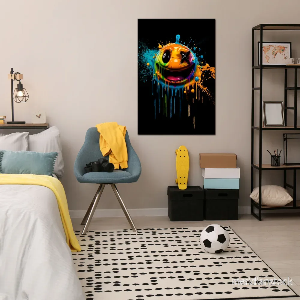 TRIPPY HAPPINESS Vertical Canvas Print - Bild 2
